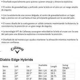 Híbrido Callaway Diablo Edge