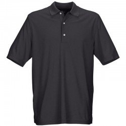 Camiseta de golf Greg Norman M mediana negra shingle Protek Micro Pique hombre Polo