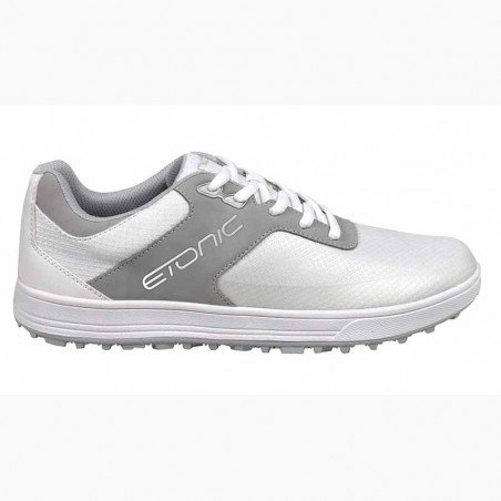 Zapatos de golf Etonic 8M G-Sok Blancos con gris Hombre sin spikes en golfco