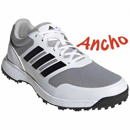Zapatos de golf Adidas 10.5W Tech Response Blancos con gris Hombre sin spikes