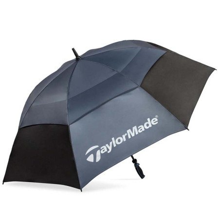 Sombrilla de golf TaylorMade 62" 157cm Vented Golf doble toldo Gris oscuro