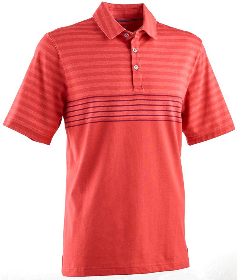 Camiseta de golf ashworth roja flag red rayada